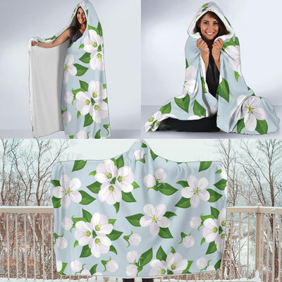 Apple blossom Pattern Print Design AB04 Hooded Blanket-JORJUNE.COM