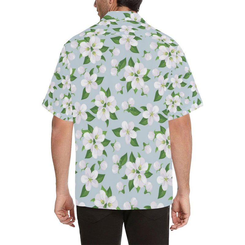 Apple blossom Pattern Print Design AB04 Men Hawaiian Shirt-JorJune