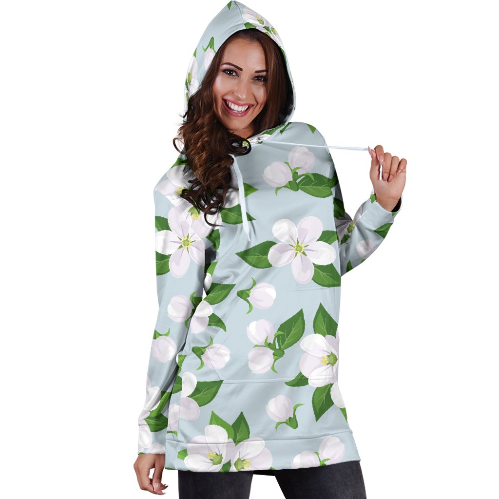 Apple blossom Pattern Print Design AB04 Women Hoodie Dress