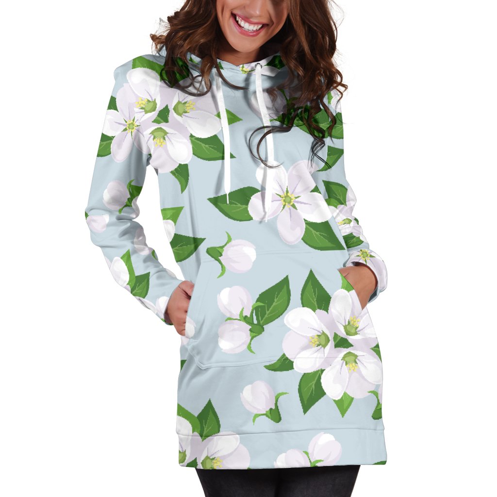 Apple blossom Pattern Print Design AB04 Women Hoodie Dress