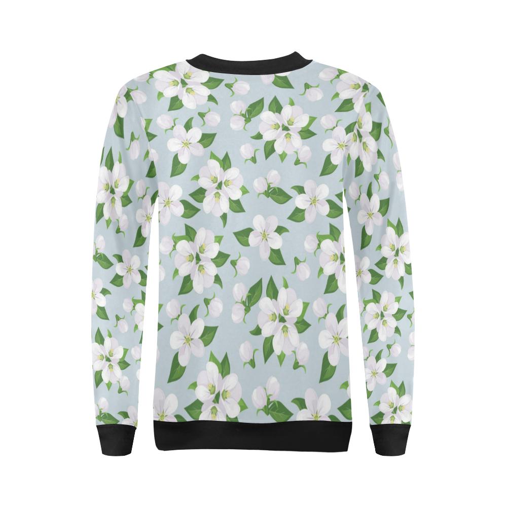 Apple blossom Pattern Print Design AB04 Women Long Sleeve Sweatshirt-JorJune