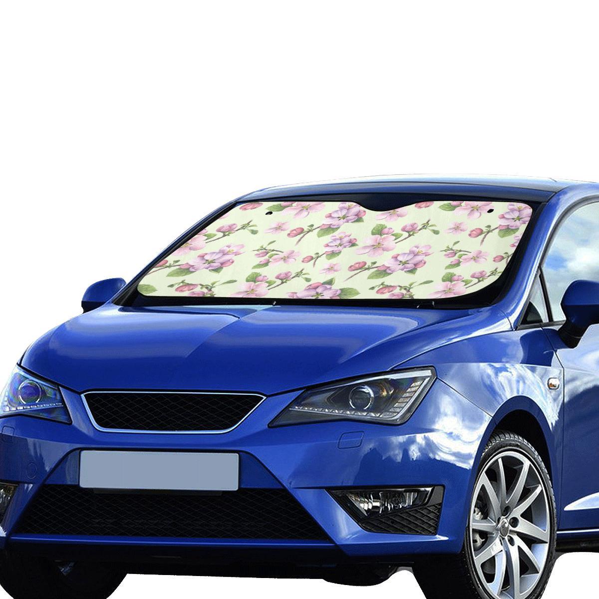Apple blossom Pattern Print Design AB05 Car Sun Shade-JorJune