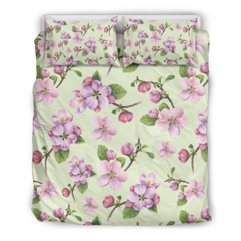 Apple Blossom Pattern Print Design AB05 Duvet Cover Bedding Set-JORJUNE.COM