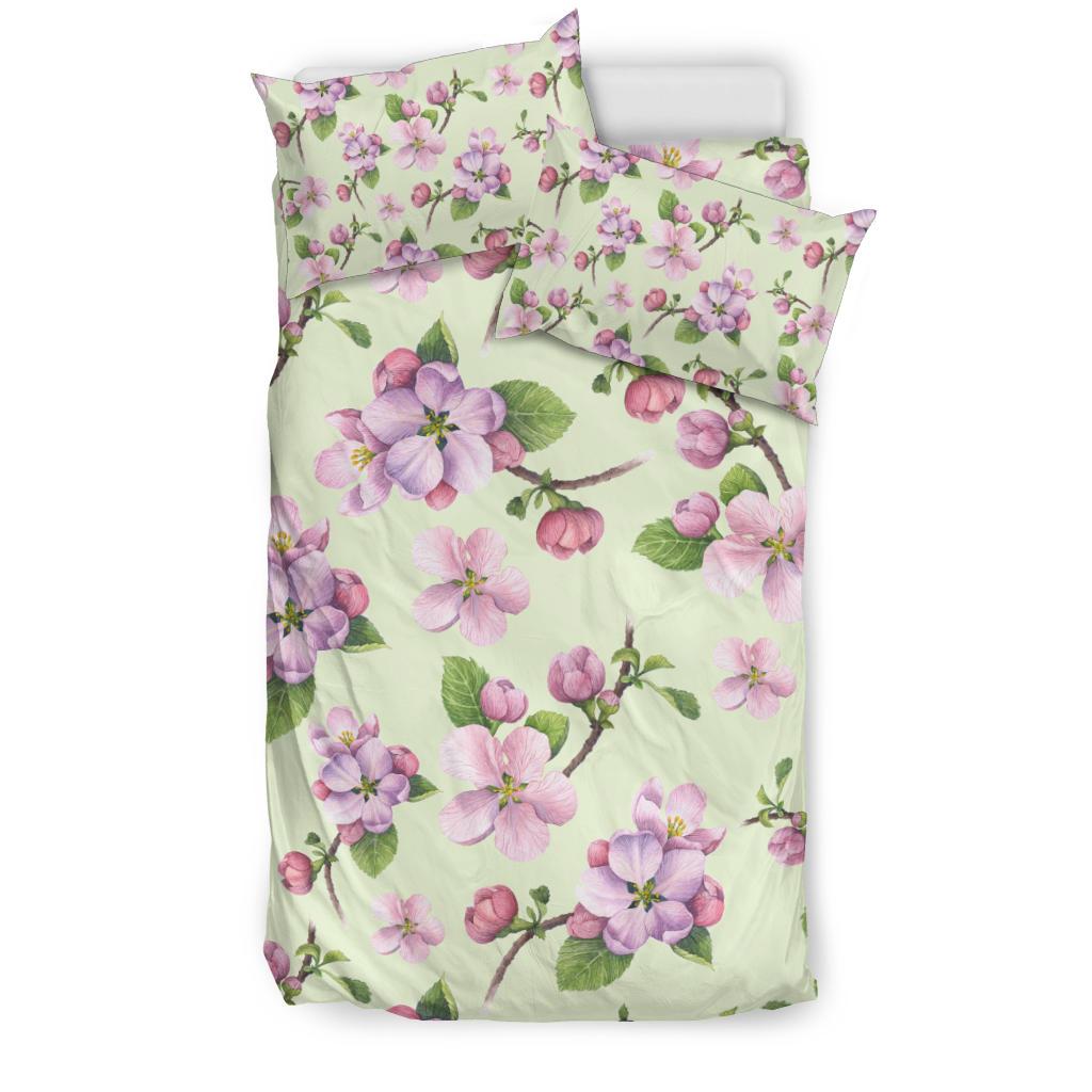 Apple Blossom Pattern Print Design AB05 Duvet Cover Bedding Set-JORJUNE.COM