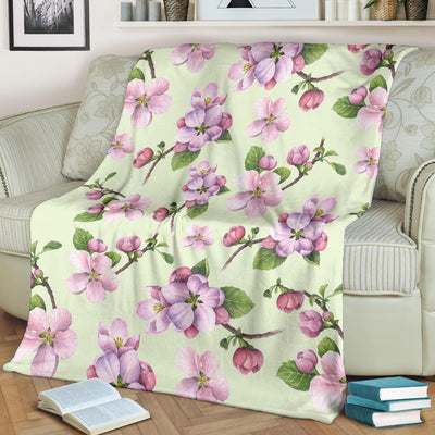 Apple blossom Pattern Print Design AB05 Fleece Blankete