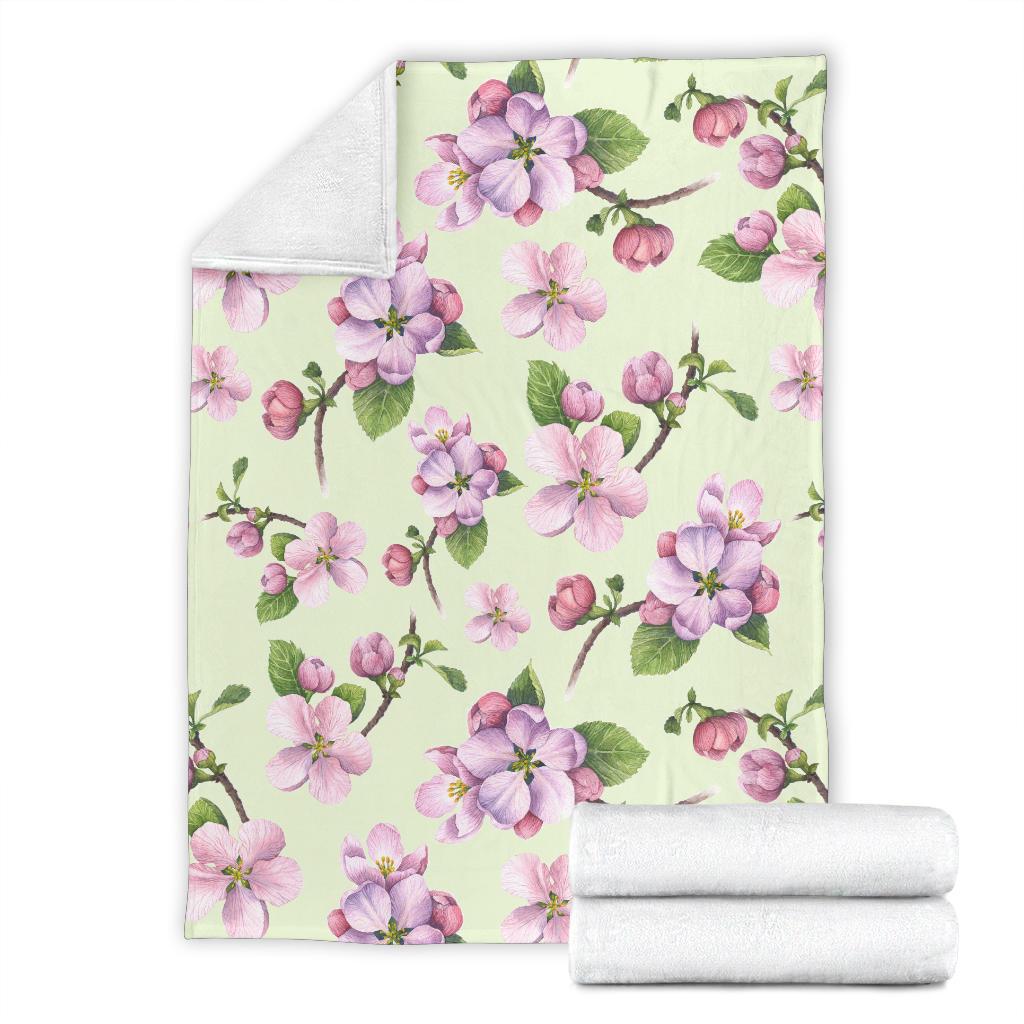 Apple blossom Pattern Print Design AB05 Fleece Blankete