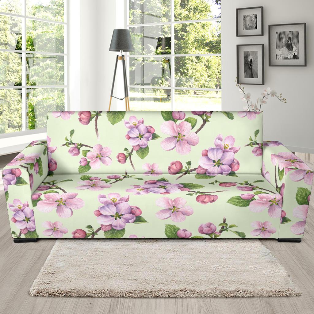 Apple blossom Pattern Print Design AB05 Sofa Slipcover-JORJUNE.COM