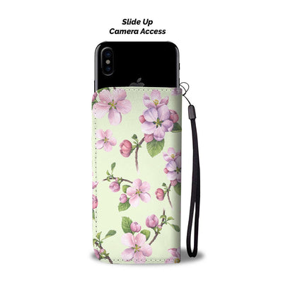 Apple Blossom Pattern Print Design AB05 Wallet Phone Case