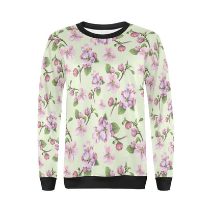 Apple blossom Pattern Print Design AB05 Women Long Sleeve Sweatshirt-JorJune