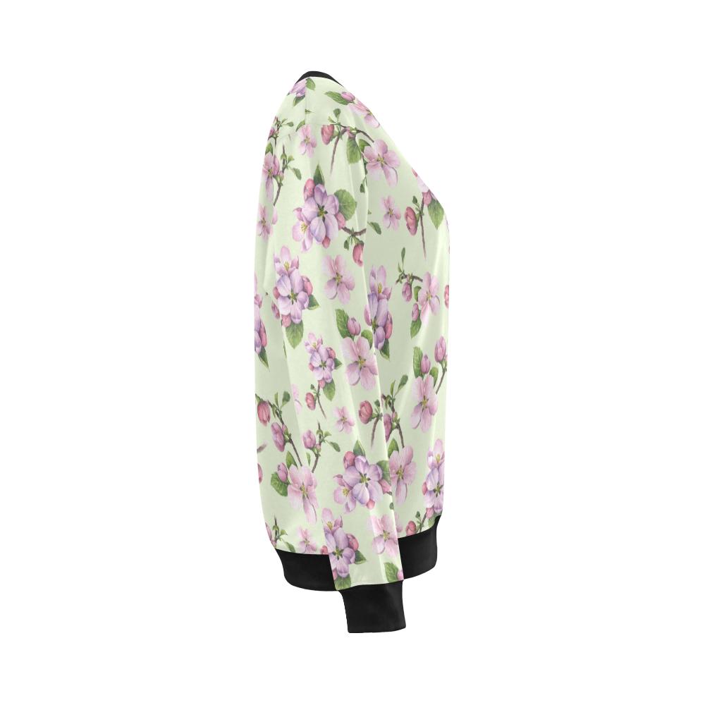 Apple blossom Pattern Print Design AB05 Women Long Sleeve Sweatshirt-JorJune