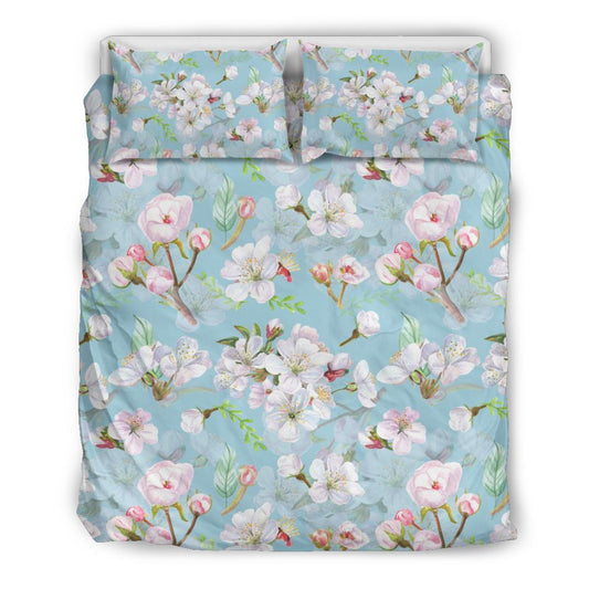 Apple Blossom Pattern Print Design AB06 Duvet Cover Bedding Set-JORJUNE.COM