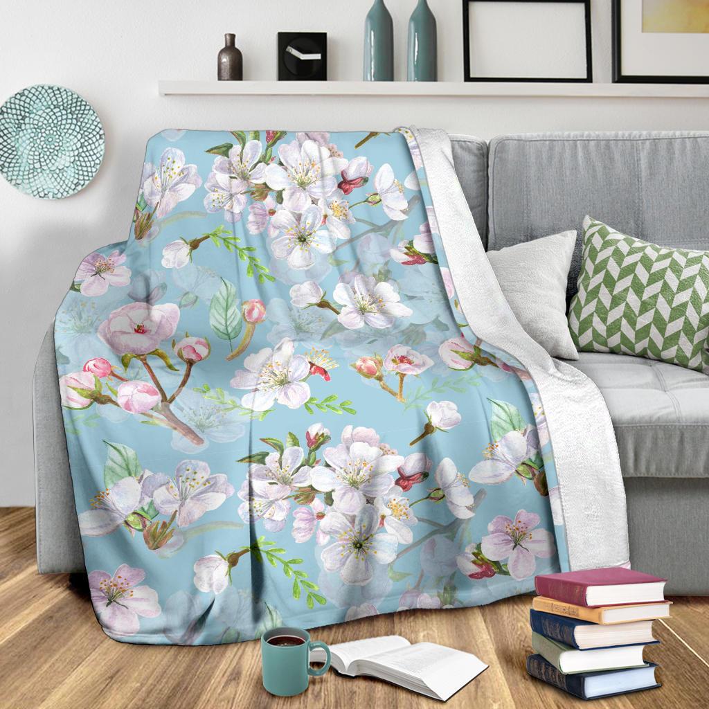 Apple blossom Pattern Print Design AB06 Fleece Blankete
