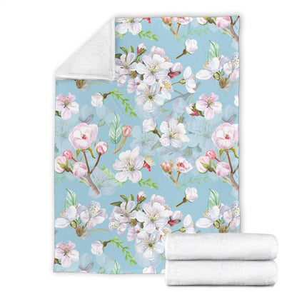 Apple blossom Pattern Print Design AB06 Fleece Blankete