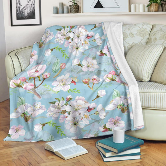 Apple blossom Pattern Print Design AB06 Fleece Blankete