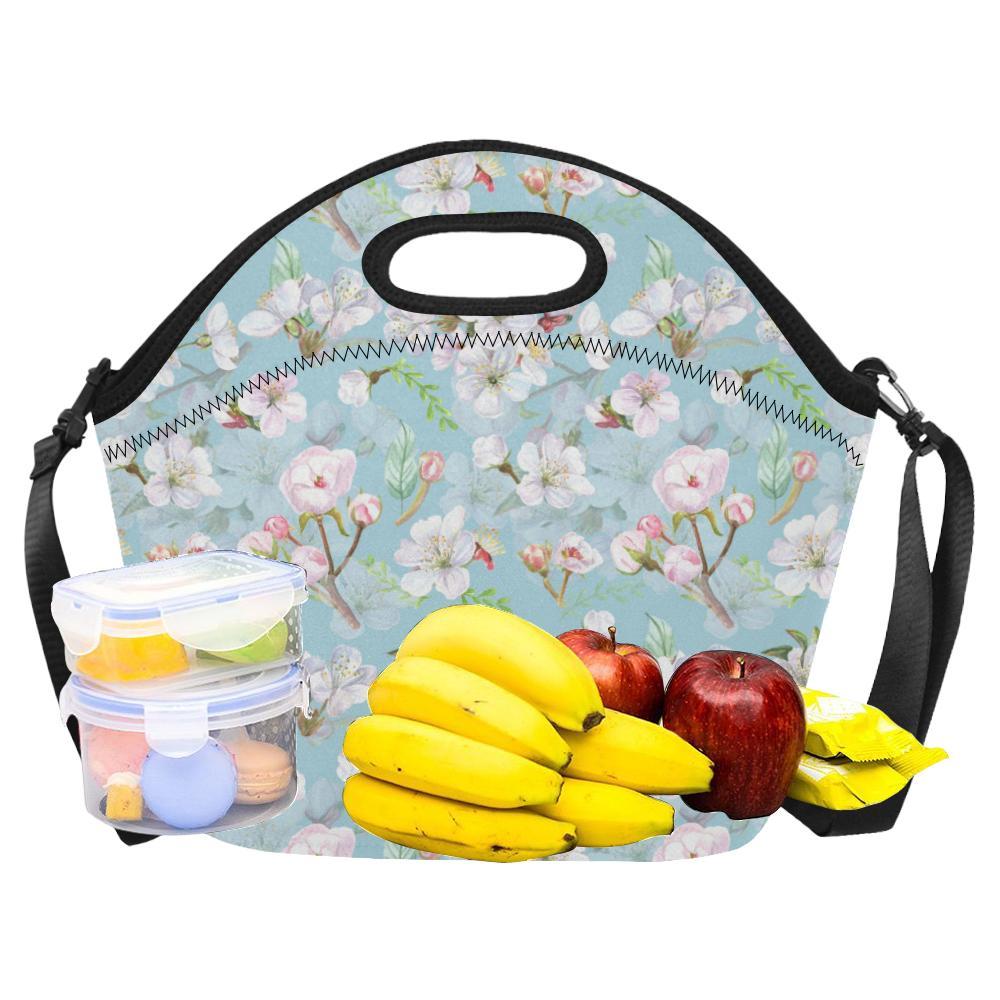 Apple blossom Pattern Print Design AB06 Neoprene Lunch Bag-JorJune