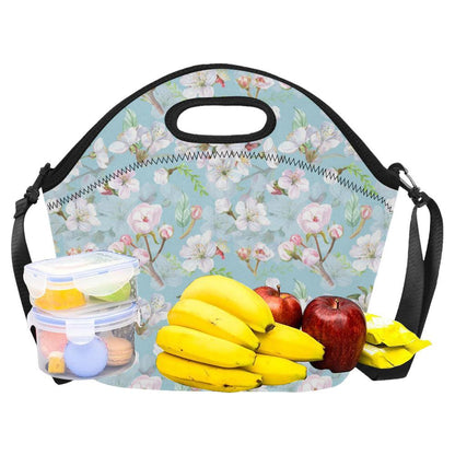 Apple blossom Pattern Print Design AB06 Neoprene Lunch Bag-JorJune