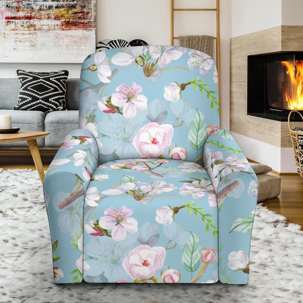 Apple blossom Pattern Print Design AB06 Recliner Slipcover-JORJUNE.COM