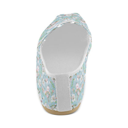 Apple blossom Pattern Print Design AB06 Women Casual Shoes-JorJune.com