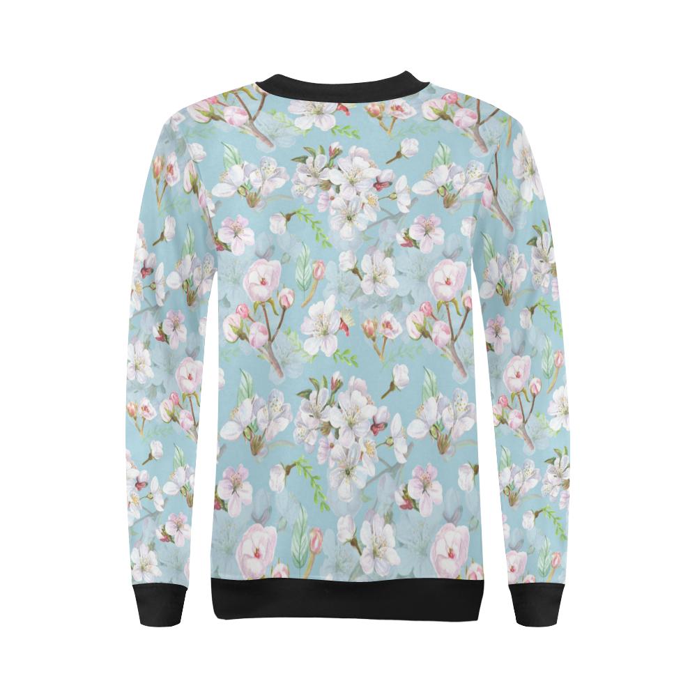 Apple blossom Pattern Print Design AB06 Women Long Sleeve Sweatshirt-JorJune