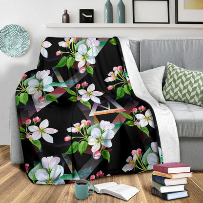 Apple blossom Pattern Print Design AB07 Fleece Blankete