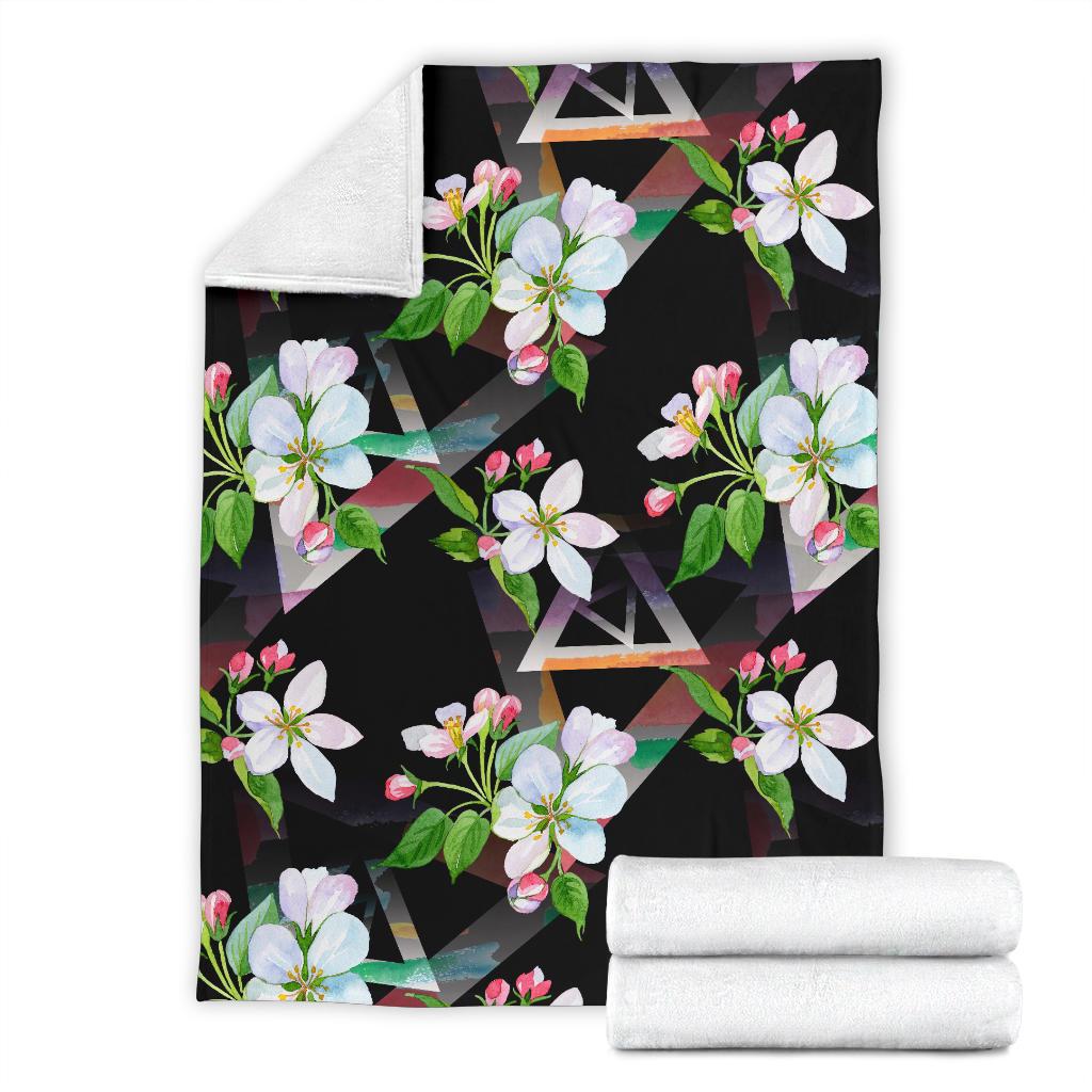 Apple blossom Pattern Print Design AB07 Fleece Blankete