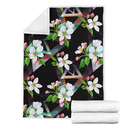 Apple blossom Pattern Print Design AB07 Fleece Blankete