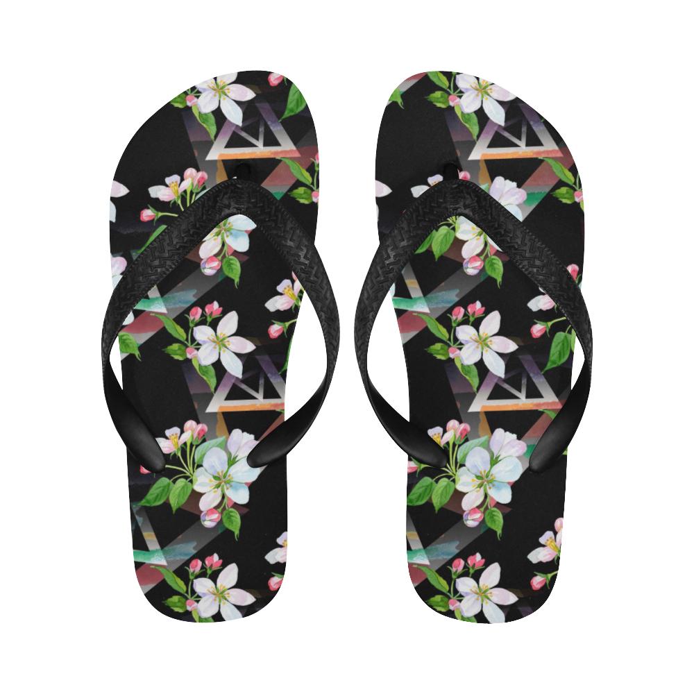 Apple blossom Pattern Print Design AB07 Flip Flops-JorJune