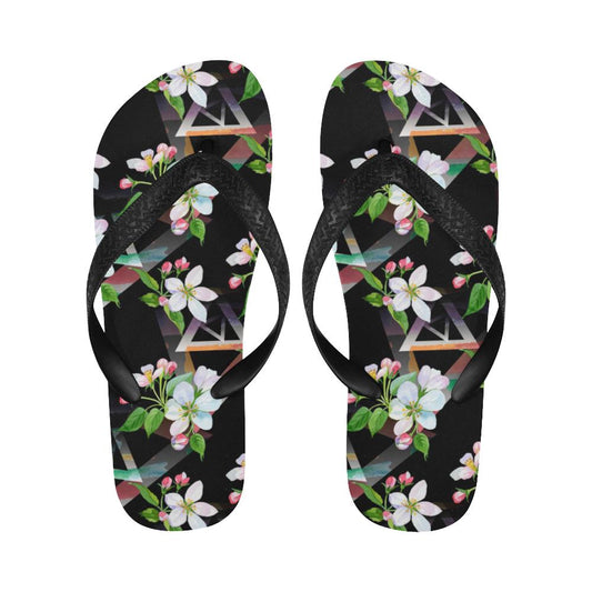 Apple blossom Pattern Print Design AB07 Flip Flops-JorJune