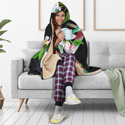 Apple blossom Pattern Print Design AB07 Hooded Blanket-JORJUNE.COM