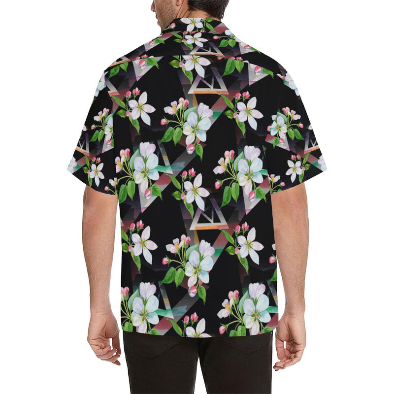 Apple blossom Pattern Print Design AB07 Men Hawaiian Shirt-JorJune