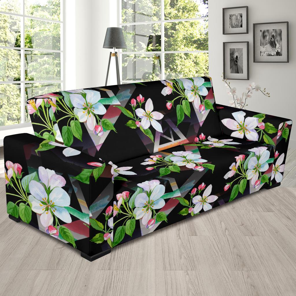 Apple blossom Pattern Print Design AB07 Sofa Slipcover-JORJUNE.COM