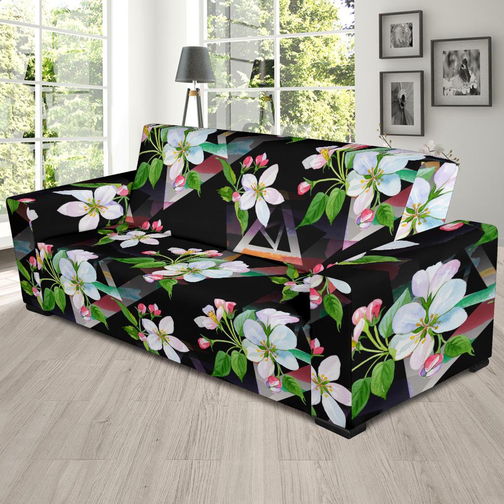 Apple blossom Pattern Print Design AB07 Sofa Slipcover-JORJUNE.COM
