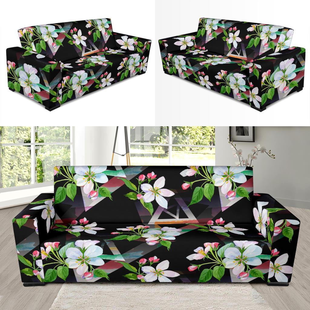Apple blossom Pattern Print Design AB07 Sofa Slipcover-JORJUNE.COM