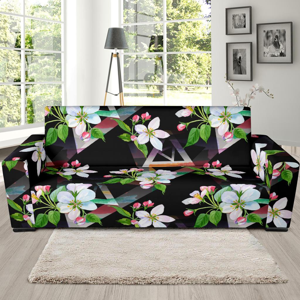 Apple blossom Pattern Print Design AB07 Sofa Slipcover-JORJUNE.COM