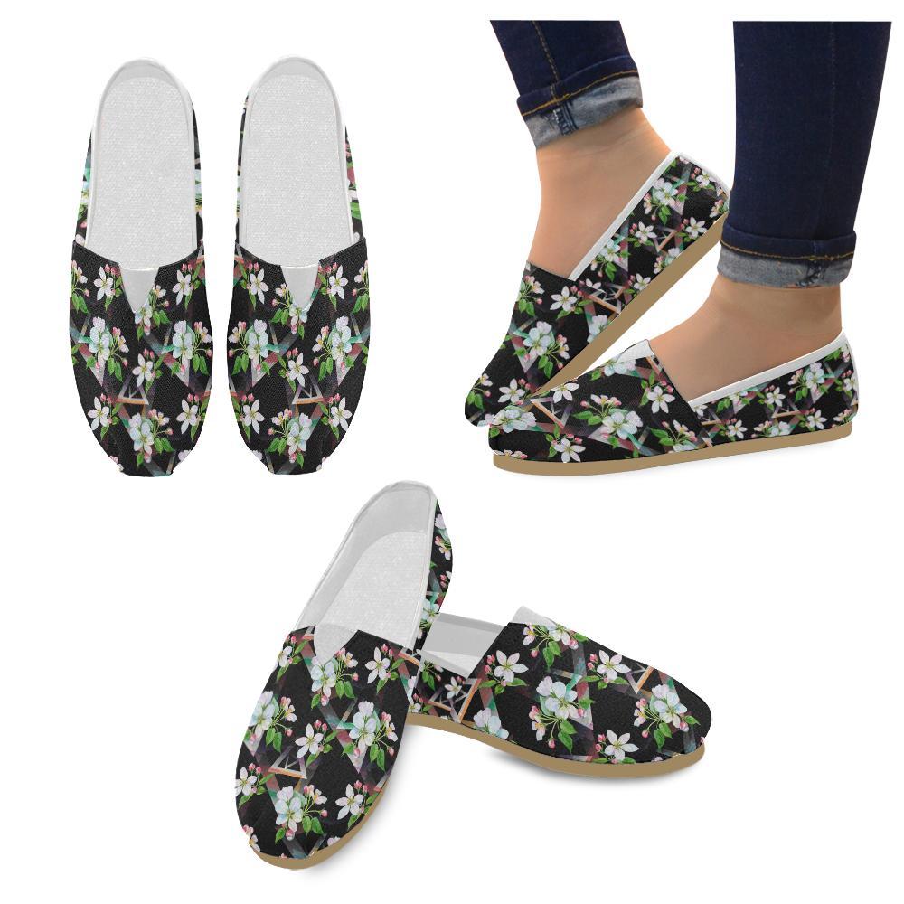 Apple blossom Pattern Print Design AB07 Women Casual Shoes-JorJune.com