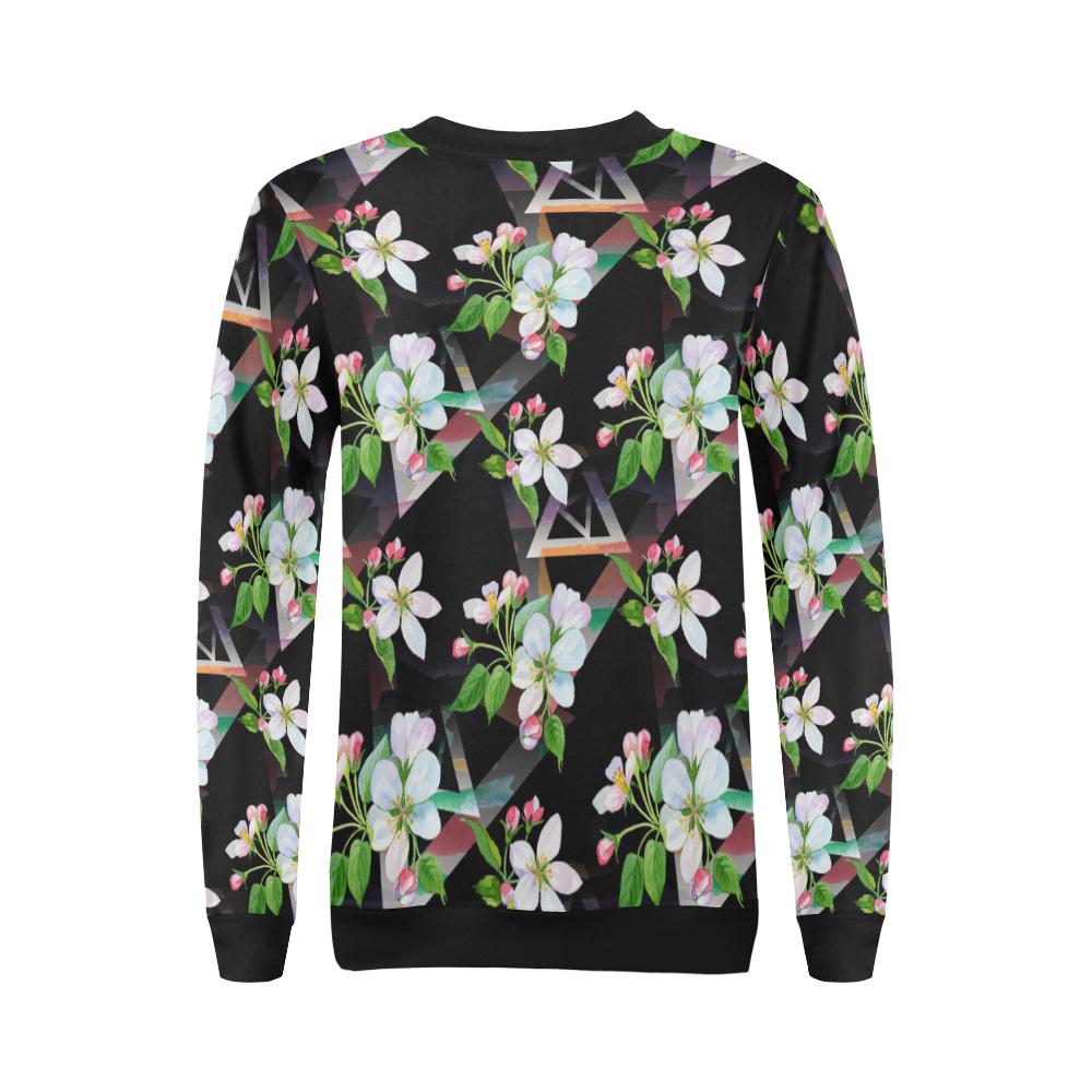 Apple blossom Pattern Print Design AB07 Women Long Sleeve Sweatshirt-JorJune