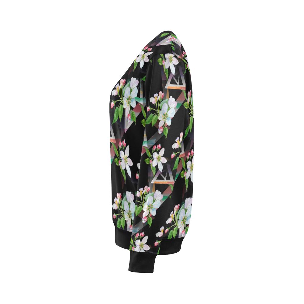 Apple blossom Pattern Print Design AB07 Women Long Sleeve Sweatshirt-JorJune