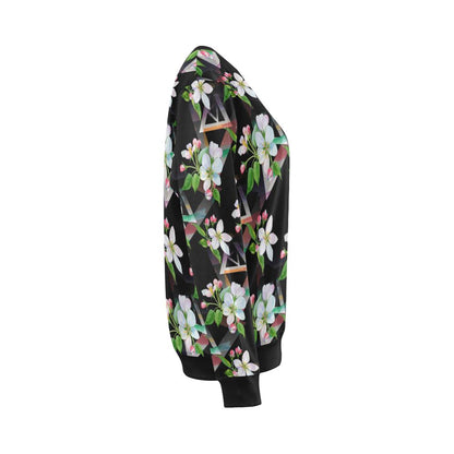 Apple blossom Pattern Print Design AB07 Women Long Sleeve Sweatshirt-JorJune