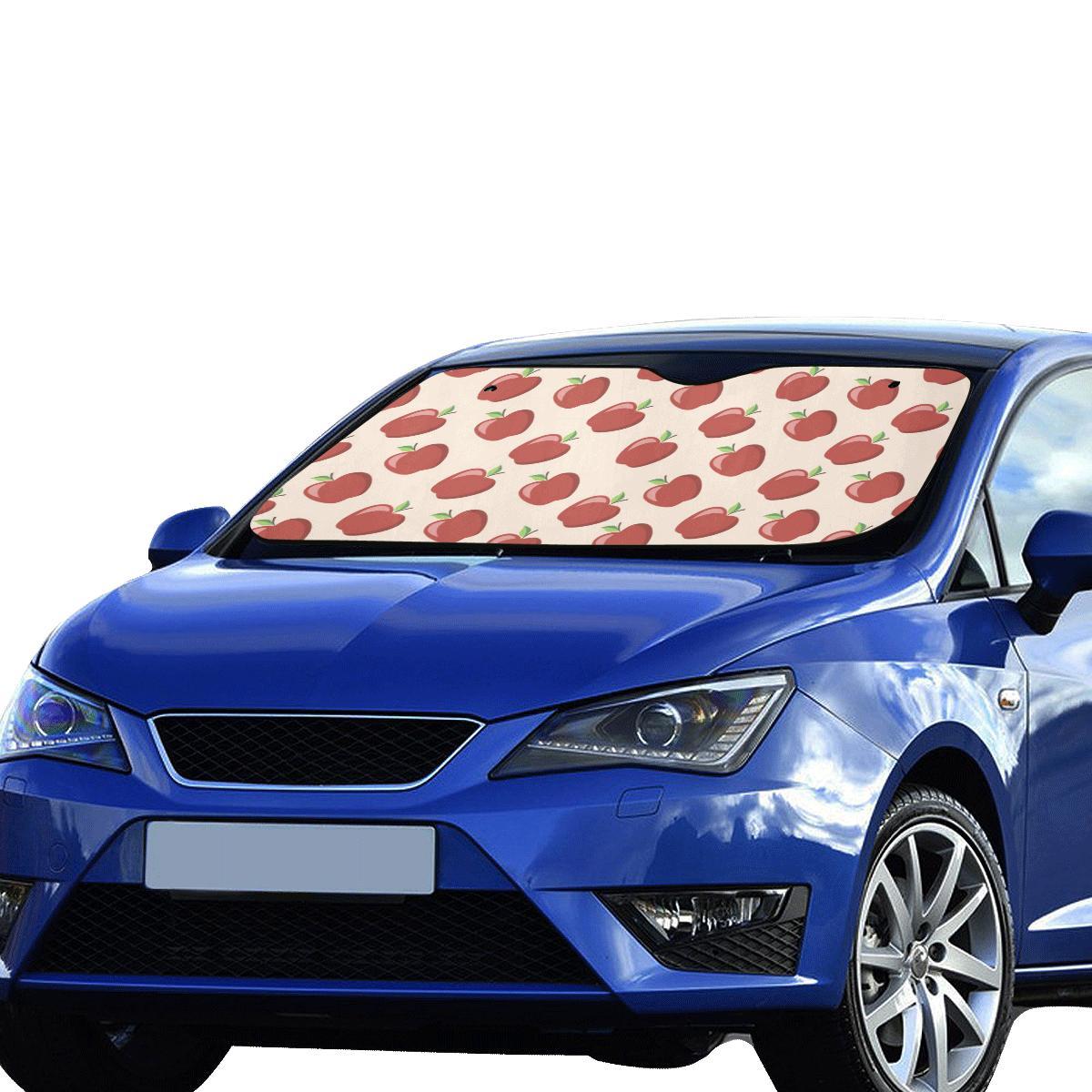 Apple Pattern Print Design AP01 Car Sun Shade-JorJune