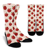 Apple Pattern Print Design AP01 Crew Socks-JORJUNE.COM