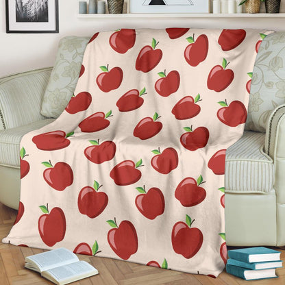 Apple Pattern Print Design AP01 Fleece Blankete