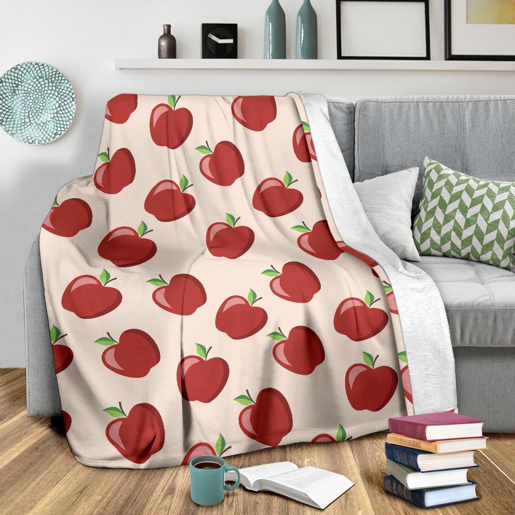 Apple Pattern Print Design AP01 Fleece Blankete