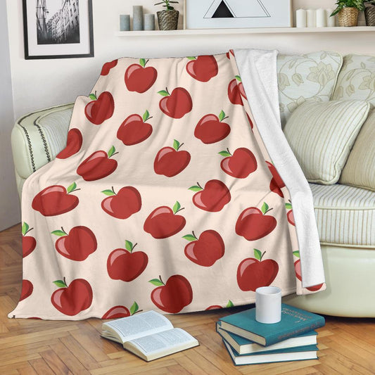 Apple Pattern Print Design AP01 Fleece Blankete