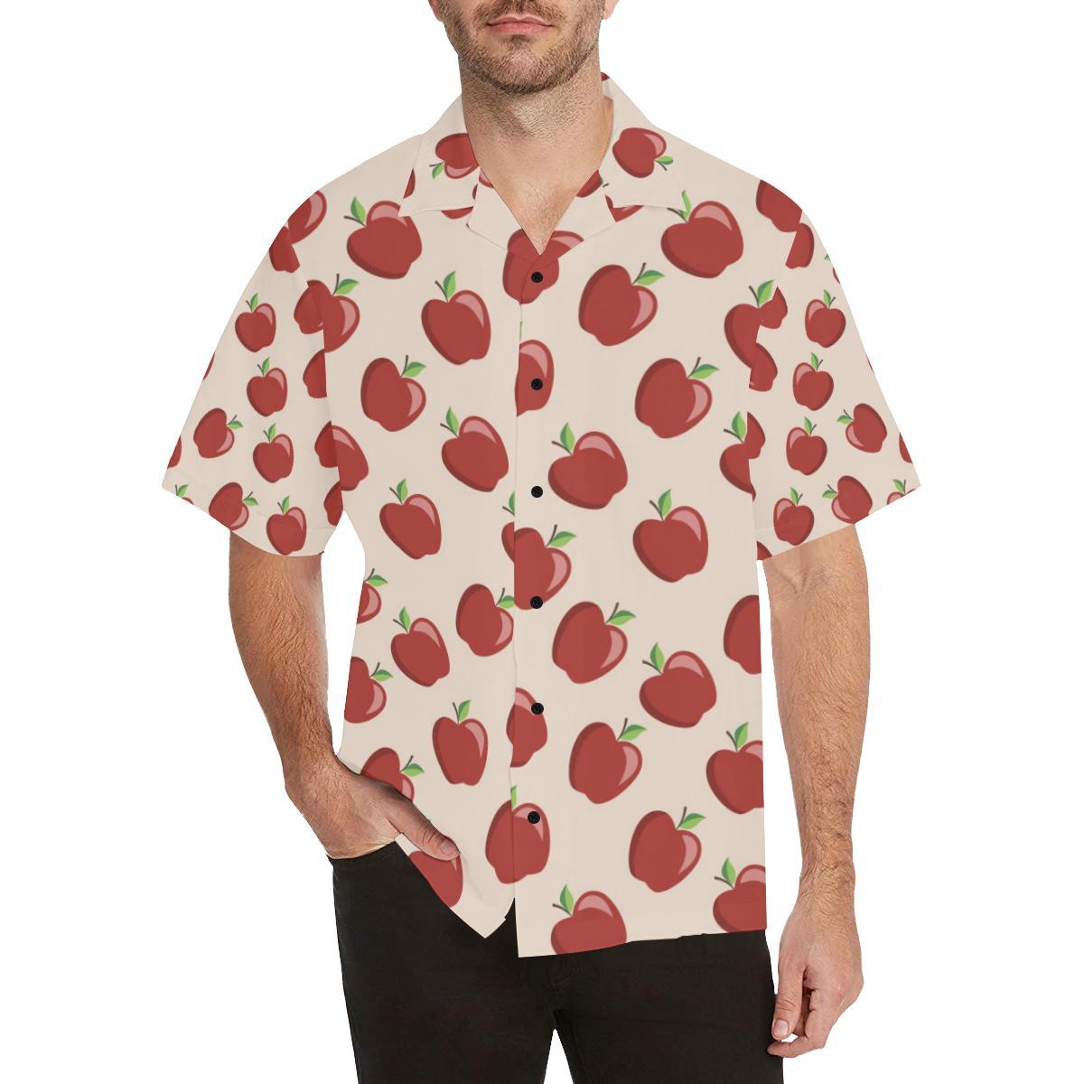 Apple Pattern Print Design AP01 Men Hawaiian Shirt-JorJune