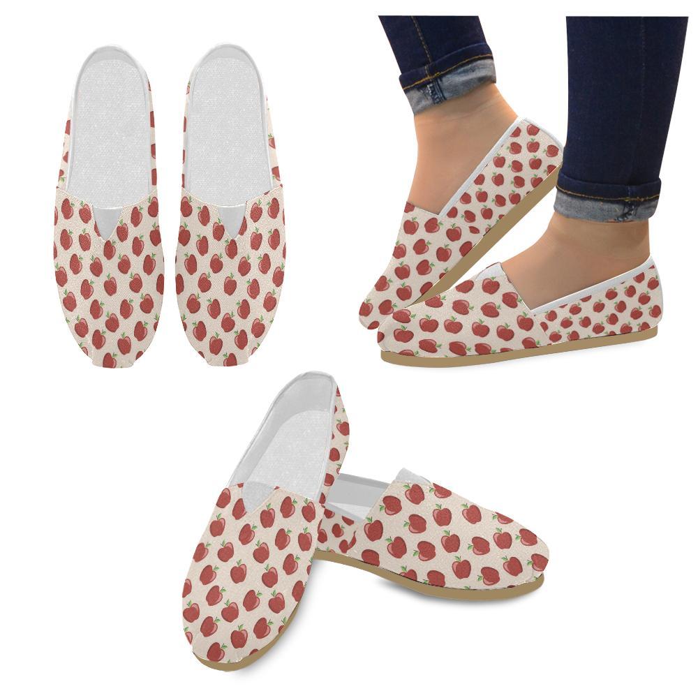 Apple Pattern Print Design AP01 Women Casual Shoes-JorJune.com