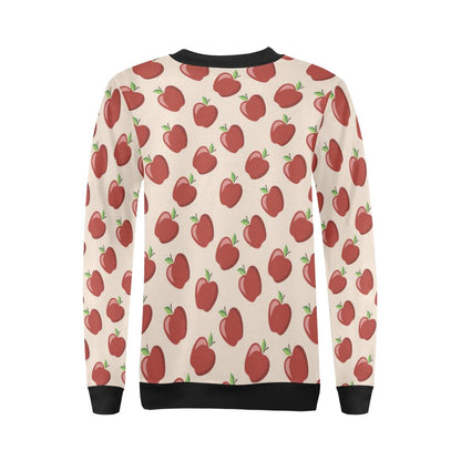 Apple Pattern Print Design AP01 Women Long Sleeve Sweatshirt-JorJune