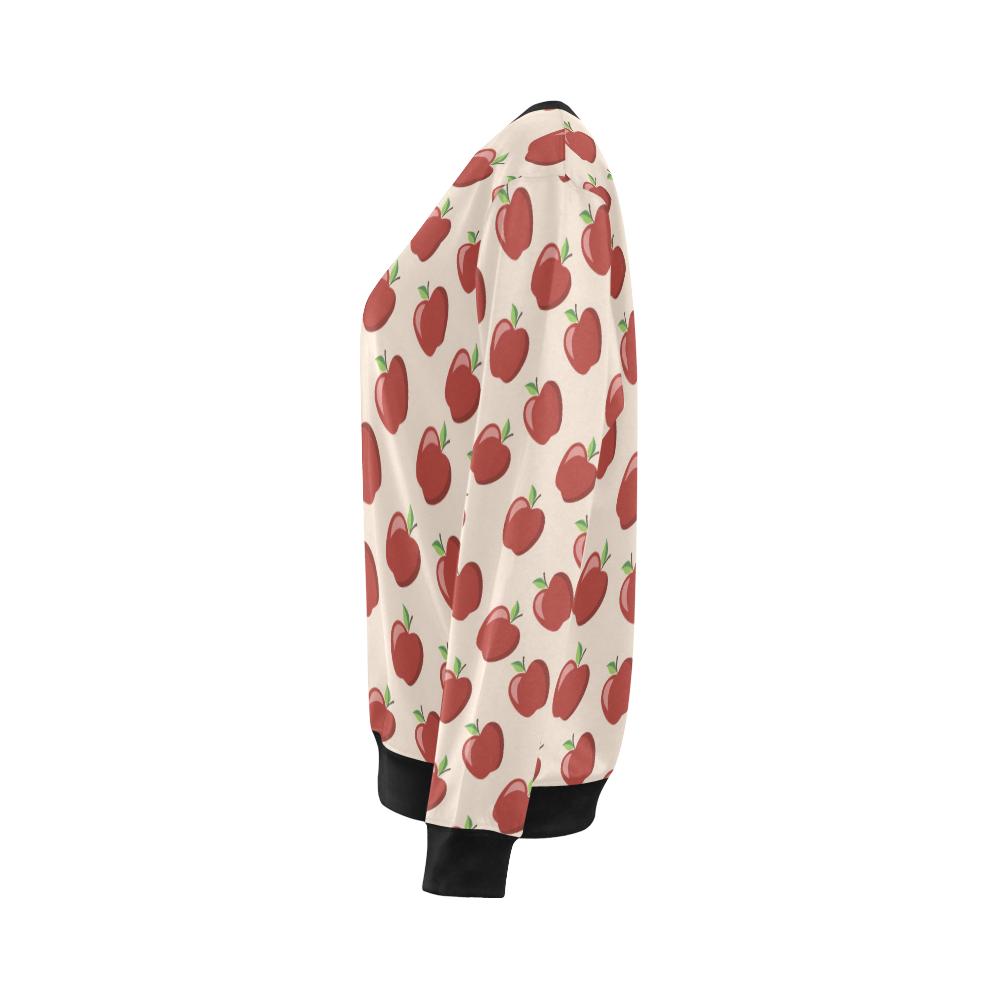 Apple Pattern Print Design AP01 Women Long Sleeve Sweatshirt-JorJune