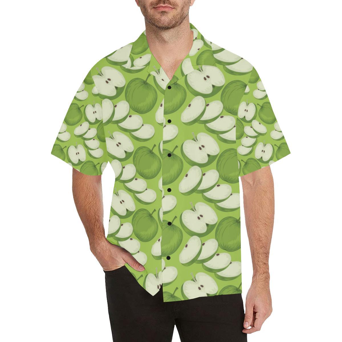 Apple Pattern Print Design AP010 Men Hawaiian Shirt-JorJune