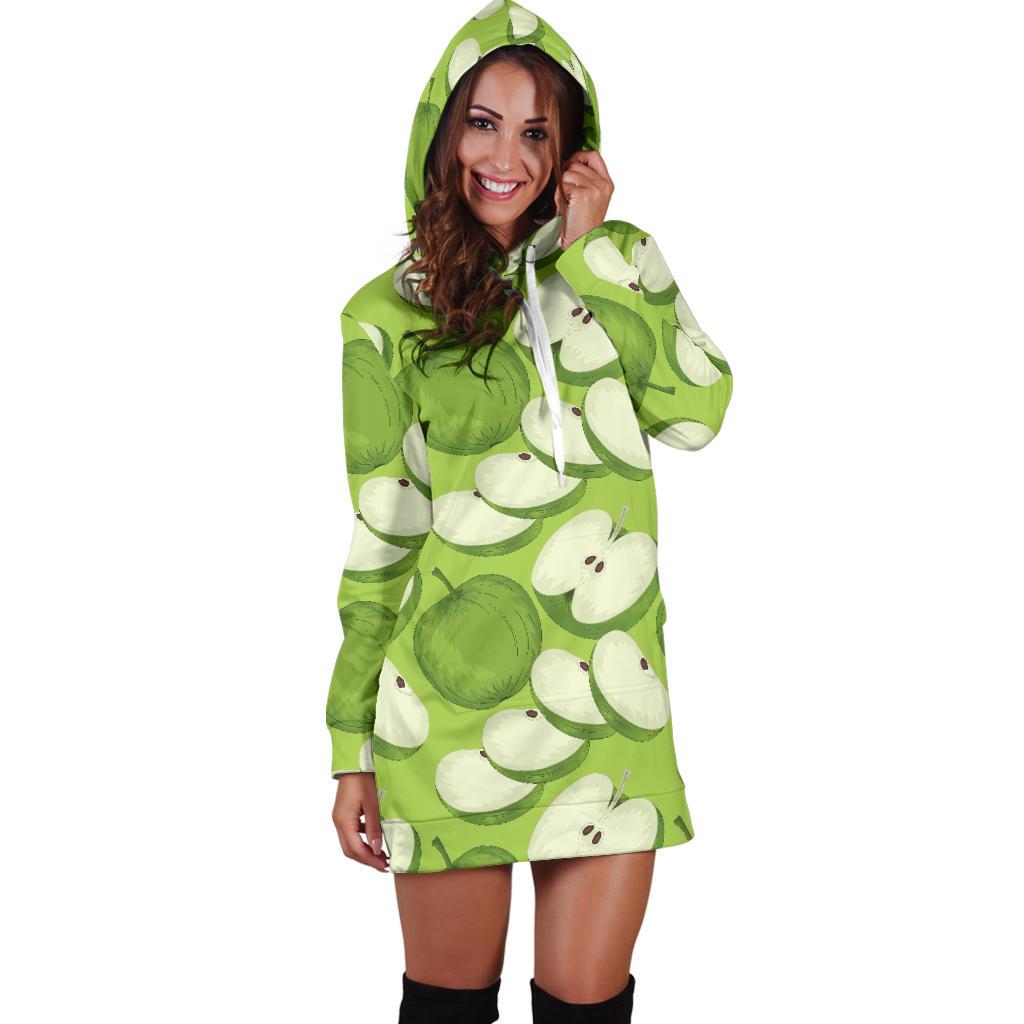 Apple Pattern Print Design AP010 Women Hoodie Dress