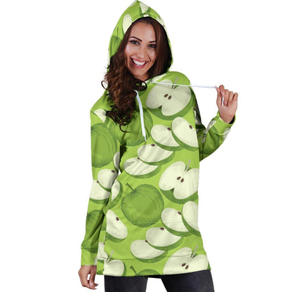 Apple Pattern Print Design AP010 Women Hoodie Dress